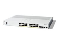 Cisco Catalyst 1300-24P-4G - Switch - L3 - Administrerad - 24 x 10/100/1000 (PoE+) + 4 x 1 Gigabit SFP - rackmonterbar - PoE+ (195 W) C1300-24P-4G