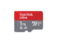 SanDisk Ultra - Flash-minneskort (microSDXC till SD-adapter inkluderad) - 1 TB - A1 / UHS-I U1 / Class10 - mikroSDXC UHS-I SDSQUA4-1T00-GN6MA