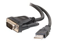 C2G - Projektorkabel - M1 (hane) till USB, HD-15 (VGA) (hane) - 3 m 81247