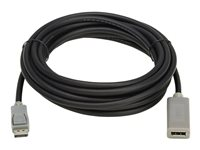 Eaton Tripp Lite Series DisplayPort Extension Cable with Active Repeater and Latching Connector (M/F), 4K 60 Hz, HDR, 4:4:4, HDCP 2.2, 20 ft. (6.1 m), TAA - DisplayPort-kabel - TAA-kompatibel - DisplayPort (hane) till DisplayPort (hona) - DisplayPort 1.2 - 6.1 m - passiv, guldpläterade kontakter, aktiv förstärkare, 4K60Hz stöd - svart, grå P579-020-4K6