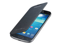 Samsung Flip Cover EF-FI919B - Vikbart fodral för mobiltelefon - svart - för Galaxy S4 Mini EF-FI919BBEGWW