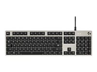 Logitech Gaming G413 - Tangentbord - bakgrundsbelyst - USB - nordisk - tangentbrytare: Romer-G - silver 920-008474