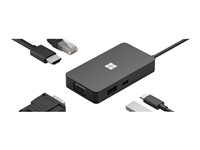 Microsoft USB-C Travel Hub - Dockningsstation - USB-C - VGA, HDMI - 1GbE SWV-00004