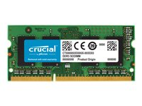 Crucial - DDR3 - modul - 4 GB - SO DIMM 204-pin - 1333 MHz / PC3-10600 - CL9 - 1.35 / 1.5 V - ej buffrad - icke ECC - för Apple iMac; Mac mini (i mitten av 2011); MacBook Pro (Sent 2011, Tidigt 2011) CT4G3S1339M