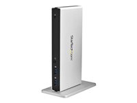StarTech.com USB 3.0-dockningsstation för dubbla skärmar med DVI och vertikalt stativ - Dockningsstation - USB - DVI - 1GbE - för P/N: ARMBARDUO, ARMDUAL, ARMDUAL30, ARMSLIMDUO, TB33A1C USB3SDOCKDD
