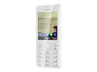 Nokia 206 - Mobiltelefon microSDHC kortplats - 240x320 pixlar - TFT - 1.3 Mpix - vit 0022V79