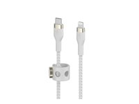 Belkin BoostCharge - Lightning-kabel - USB-C hane till Lightning hane - 3 m - vit CAA011BT3MWH