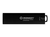 Kingston IronKey D500SM - USB flash-enhet - krypterat - FIPS 140-3 Level 3 - 64 GB - USB 3.2 Gen 1 - TAA-kompatibel IKD500SM/64GB