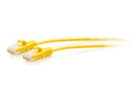 C2G 25ft (7.6m) Cat6a Snagless Unshielded (UTP) Slim Ethernet Network Patch Cable - Yellow - Patch-kabel - RJ-45 (hane) till RJ-45 (hane) - 7.6 m - 4.8 mm - UTP - CAT 6a - formpressad, hakfri - gul C2G30173