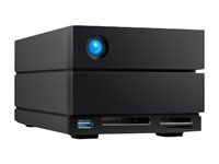 LaCie 2big Dock STLG40000400 - Hårddiskarray - 40 TB - 2 fack (SATA-600) - HDD 20 TB x 2 - Thunderbolt 4, USB 3.2 Gen 2 (extern) - med 5 års återställningsserviceplan för att rädda data STLG40000400