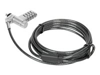 Targus DEFCON Ultimate - Lås för säkerhetskabel - universellt serialiserad - silver - 2 m (paket om 25) ASP96GLX-25S