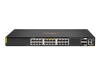 HPE Aruba Networking CX 6300M 24p Smart Rate 1G/2.5G/5G/10G Class6 PoE 2p 50G 2p 25G Switch - Switch - L3 - Administrerad - 24 x 100/1000/2.5G/5G/10GBase-T (4PPoE) + 2 x 10 Gigabit / 25 Gigabit / 50 Gigabit SFP56 (uplink / stacking) + 2 x 10 Gigabit / 25 Gigabit SFP56 - rackmonterbar - 4PPoE R8S89A