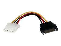 StarTech.com 6in SATA to LP4 Power Cable Adapter - F/M - Power adapter - SATA power (M) to 4 pin internal power (F) - 5.9 in - black - LP4SATAFM6IN - Strömadapter - SATA-ström (hane) till 4 pin intern effekt (hona) - 15 cm - svart - för P/N: 25S22M2NGFFR, HSB225S3R, S322M225R, SAT2M2NGFF25, SAT32MSAT257, SATSASBP425 LP4SATAFM6IN
