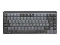 Logitech Master Series MX Mechanical Mini - Tangentbord - bakgrundsbelyst - trådlös - Bluetooth LE - QWERTY - nordiskt (danska/finska/norska/svenska) - tangentbrytare: taktila tysta - grafit 920-010776