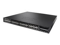 Cisco Catalyst 3650-48TD-S - Switch - L3 - Administrerad - 48 x 10/100/1000 + 2 x 10 Gigabit SFP+ - skrivbordsmodell, rackmonterbar WS-C3650-48TD-S