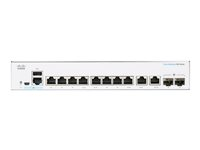 Cisco Business 350 Series CBS350-8FP-E-2G - Switch - L3 - Administrerad - 8 x 10/100/1000 (PoE+) + 2 x kombinations-SFP - rackmonterbar - PoE+ (120 W) CBS350-8FP-E-2G-EU