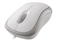 Microsoft Basic Optical Mouse for Business - Mus - höger- och vänsterhänta - optisk - 3 knappar - kabelansluten - PS/2, USB - vit 4YH-00008