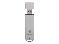 IronKey Enterprise S1000 - USB flash-enhet - krypterat - FIPS 140-2 Level 3 - 128 GB - USB 3.0 - TAA-kompatibel IKS1000E/128GB