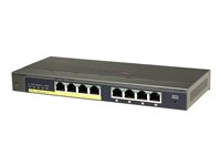 NETGEAR Plus GS108PE - Switch - 4 x 10/100/1000 (PoE) + 4 x 10/100/1000 - skrivbordsmodell - PoE GS108PE-100EUS