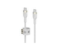 Belkin BoostCharge - USB-kabel - USB-C (hane) till USB-C (hane) - 2 m - vit CAB011BT2MWH