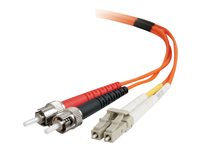 C2G Low-Smoke Zero-Halogen - Patch-kabel - LC multiläge (hane) till ST-läge (multi-mode) (hane) - 5 m - fiberoptisk - 62,5/125 mikron - orange 85274