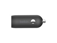 Belkin BoostCharge - Strömadapter för bil - 20 Watt - Fast Charge (24 pin USB-C) - svart CCA003BTBK