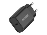 OtterBox - Strömadapter - 20 Watt - 3 A - PD 3.0 (24 pin USB-C) - svart 78-81362