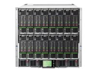 HPE BLc7000 Platinum Single-Phase Enclosure w/6 Power Supplies and 10 Fans w/16 OneView Licenses - Kan monteras i rack 10U - upp till 24 blad 2400 Watt 763850-B21