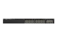 Cisco Catalyst 3650-24PS-L - Switch - Administrerad - 24 x 10/100/1000 (PoE+) + 4 x SFP - skrivbordsmodell, rackmonterbar - PoE+ (390 W) WS-C3650-24PS-L