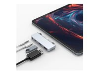 HyperDrive 4-in-1 Hub - Dockningsstation - USB-C - HDMI - för Apple 10.9-inch iPad Air; 11-inch iPad Pro; 12.9-inch iPad Pro; iPad mini (6:e generation) HD319E-SILVER