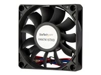 StarTech.com 70x15mm Replacement Ball Bearing Computer Case Fan w/ TX3 Connector - 3 pin case Fan - TX3 Fan - 70mm Fan (FAN7X15TX3) - Lådfläkt - 70 mm - svart FAN7X15TX3