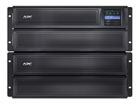 APC Smart-UPS X 3000 Rack/Tower LCD - UPS (rackmonterbar/extern) - AC 120 V - 2700 Watt - 3000 VA - RS-232, USB - utgångskontakter: 10 - 4U - Kanada, Förenta Staterna - svart - för P/N: SCL500RM1UC, SCL500RM1UNC, SMTL1000RM2UC, SMTL750RM2UC, SMX2000LVUS, SMX3000HVTUS SMX3000LV