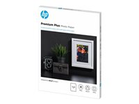 HP Premium Plus Photo Paper - Blank - 130 x 180 mm - 300 g/m² - 20 ark fotopapper - för Deskjet 2136, 2622, 36XX; Officejet 52XX, 6000, 68XX, 80XX; Photosmart B110, Wireless B110 CR676A
