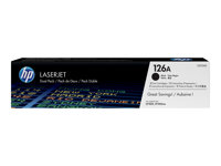 HP 126A - 2-pack - svart - original - LaserJet - tonerkassett (CE310AD) - för Color LaserJet Pro CP1025; LaserJet Pro MFP M175; TopShot LaserJet Pro M275 CE310AD