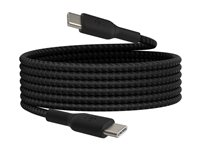 Belkin BoostCharge - USB-kabel - 24 pin USB-C (hane) till 24 pin USB-C (hane) - 2 m - svart CAB004BT2MBK