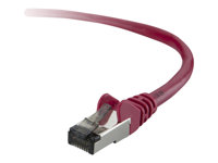 Belkin High Performance - Patch-kabel - RJ-45 (hane) till RJ-45 (hane) - 5 m - CAT 6 - hakfri - röd A3L980CP05MRDHS