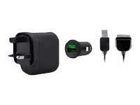 Belkin Charger Kit - Strömadapterkit - (växelströmsadapter, bilströmsadapter, strömkabel med USB-kontakt) - 2.1 A - för Samsung Galaxy Tab; Galaxy Tab, Tab WiFi F8M123CW