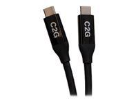 C2G 3.3ft (1m) USB-C Male to USB-C Male Cable (20V 5A) - USB4 (40Gbps) - USB-kabel - 24 pin USB-C (hane) till 24 pin USB-C (hane) - USB 2.0 / USB 3.2 / USB4 / Thunderbolt 3 - 20 V - 5 A - 1 m - USB-strömförsörjning (100W), reversibla kontakter, guldblinkade kontakter, stöd för 8K - svart C2G28878