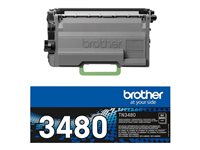 Brother TN-3480 - Lång livslängd - svart - original - tonerkassett - för Brother DCP-L6600, HL-L5000, L5100, L5200, L6300, L6400, MFC-L5700, L5750, L6800, L6900 TN3480