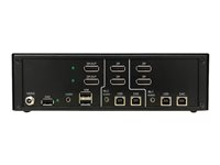 Tripp Lite Secure KVM Switch, 2-Port, Dual Head, DisplayPort to DisplayPort, 4K, NIAP PP4.0, Audio, CAC, TAA - Omkopplare för tangentbord/video/mus/ljud - 2 x KVM/ljud/USB - 1 lokal användare - skrivbordsmodell - TAA-kompatibel B002-DP2AC2-N4