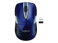 Logitech M525 - Mus - optisk - trådlös - 2.4 GHz - trådlös USB-mottagare - blå 910-002601