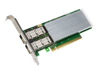 Intel Ethernet Network Adapter E810-CQDA2 - Nätverksadapter - PCIe 4.0 x16 låg profil - QSFP28 x 2 E810CQDA2BLK