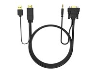 VISION Techconnect - Kabel för video / ljud - HDMI, USB (endast ström) hane till HD-15 (VGA), mini-phone stereo 3.5 mm hane - 2 m - svart - USB-ström TC 2MHDMIVGA/BL