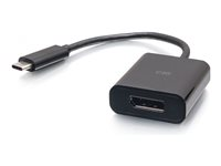 C2G USB-C to DisplayPort Adapter Converter - 4K 60Hz - Black - Videokort - 24 pin USB-C (hane) till DisplayPort (hona) - Thunderbolt 3 / Thunderbolt 4 - 4K60Hz stöd - svart C2G26933