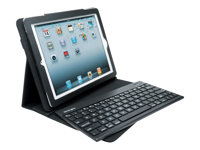 Kensington KeyFolio Pro 2 Removable Keyboard, Case & Stand - Tangentbord och foliefodral - Bluetooth - hela norden - svart K39512PN