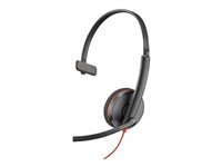 HP Poly Blackwire 3210 - Blackwire 3200 Series - headset - på örat - kabelansluten - USB-C - svart - UC-certifierad 8X214A6