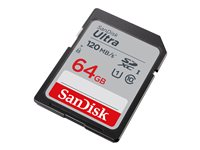 SanDisk Ultra - Flash-minneskort - 64 GB - Class 10 - SDHC UHS-I SDSDUNB-064G-GN6IN