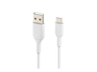 Belkin BoostCharge - USB-kabel - USB-C (hane) till USB (hane) - 2 m - vit CAB001BT2MWH