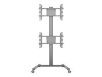 Multibrackets M Display Stand 180 Dual Vertical - Vagn - för 2 LCD-bildskärmar - aluminium, stål - svart - skärmstorlek: 32"-55" 7350105212215