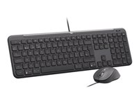 Logitech Signature Slim Wired Combo MK620 for Business - Sats med tangentbord och mus - USB-C - QWERTY - Nordisk - grafit 920-013347